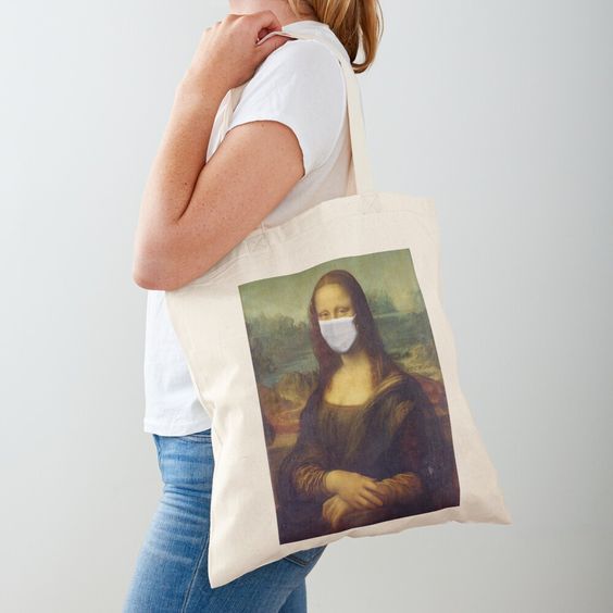 Mona Lisa Masked Tote Bag Image